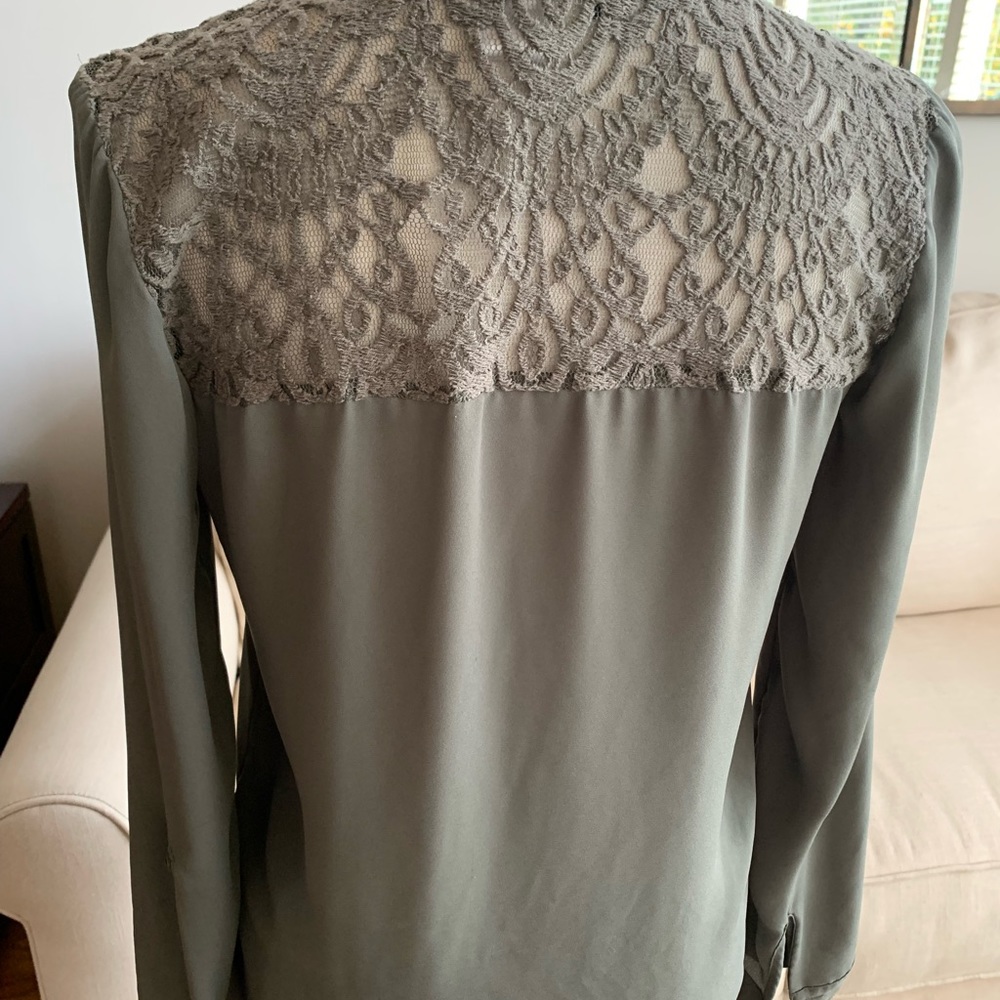 EUC Worn Once-Blouse with Lace at Back Size 2. PRICE DROP!